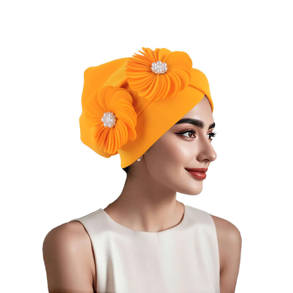 Indien Eid Blume Wickel Hijab Mütze Damen Turban Chemo Kappe arabisch Auto Gele Kopfbinde - Bild 43 von 44