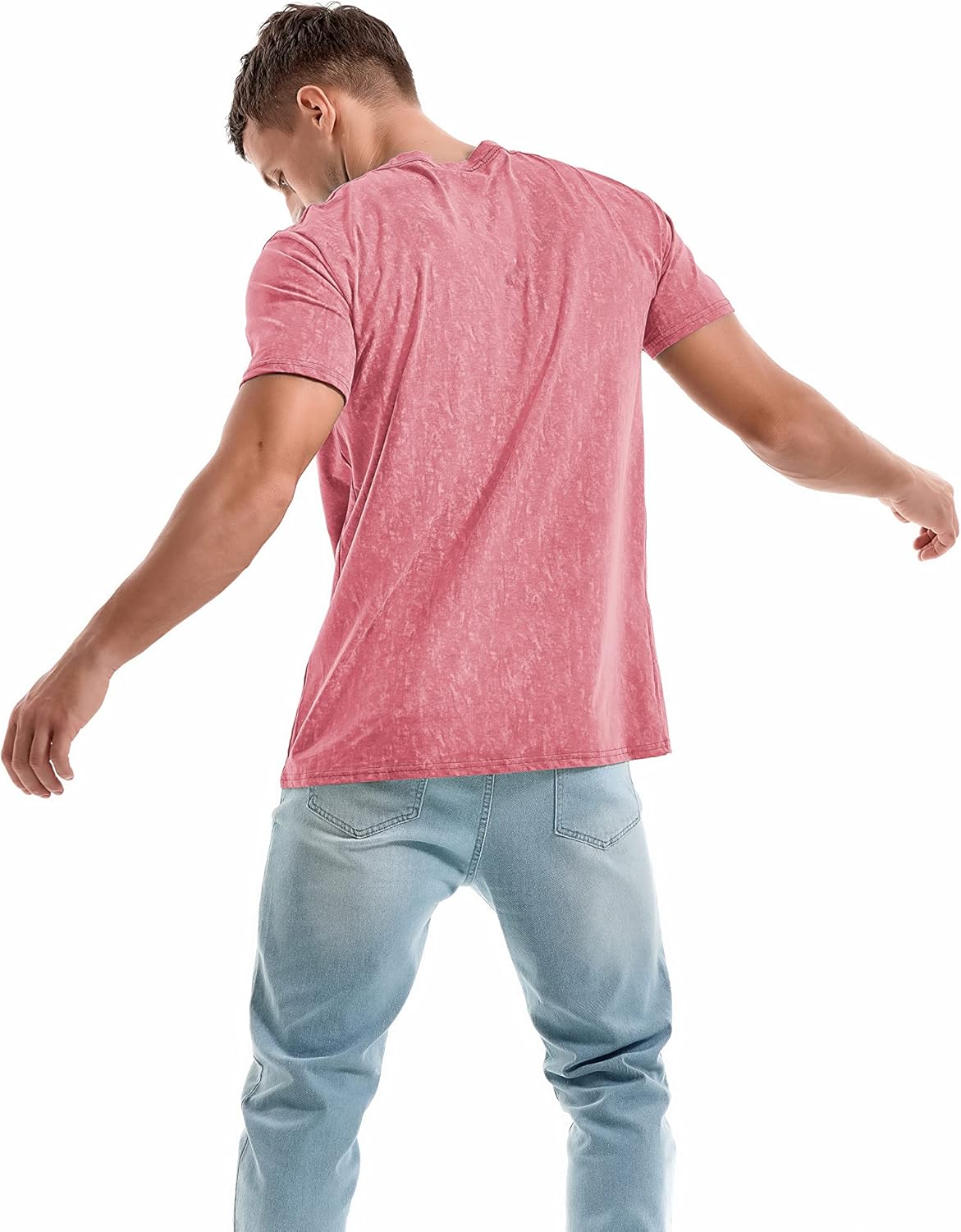 Men's T-Shirts Premium Cotton Crew Neck Tees Soft Washable Casual T-Shirt - Picture 36 of 72