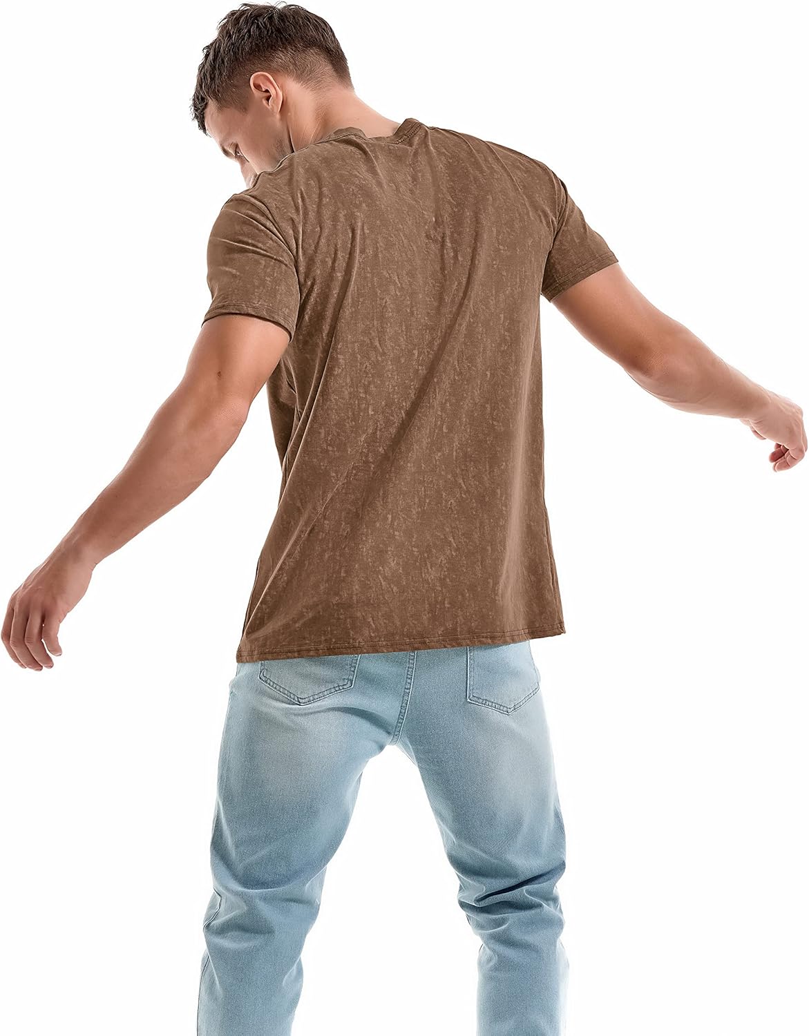 Men's T-Shirts Premium Cotton Crew Neck Tees Soft Washable Casual T-Shirt - Picture 47 of 72