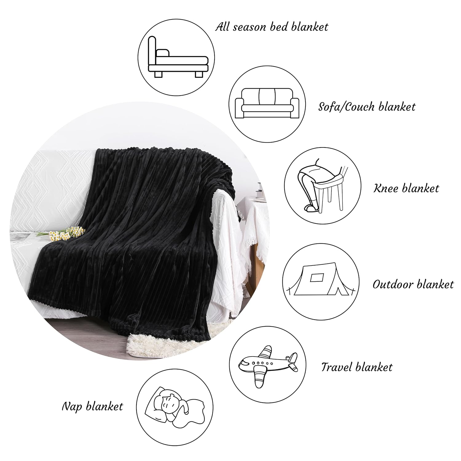 Soft Plush Flannel Baby Blanket, Warm Toddler Blanket for Crib & Stroller - Picture 33 of 238