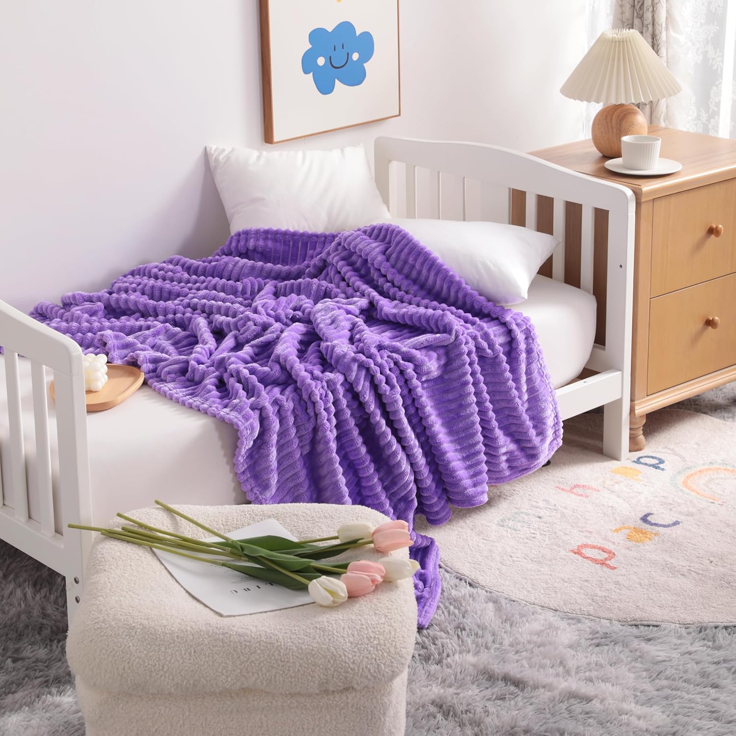 Soft Plush Flannel Baby Blanket, Warm Toddler Blanket for Crib & Stroller - Picture 101 of 238