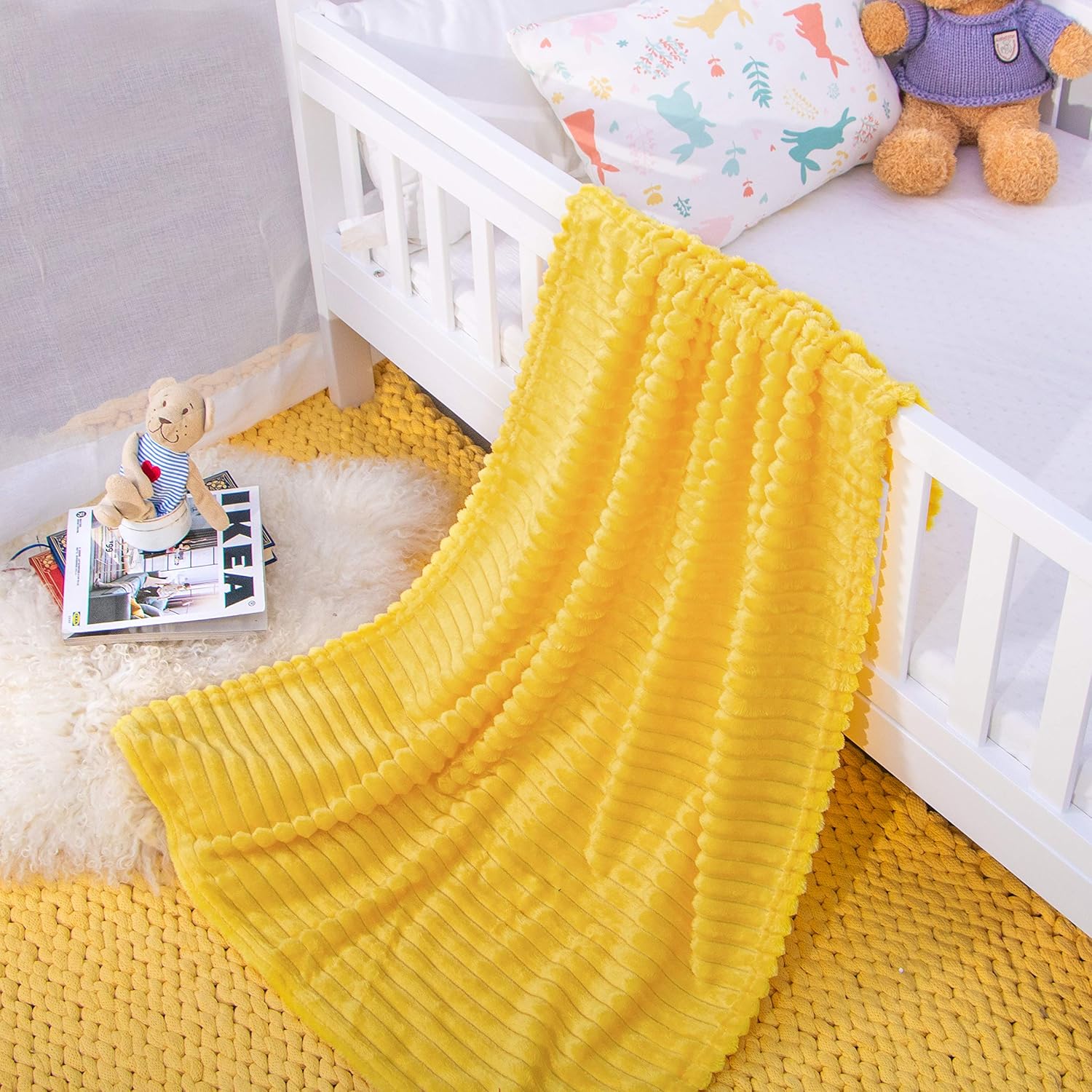 Soft Plush Flannel Baby Blanket, Warm Toddler Blanket for Crib & Stroller - Picture 148 of 238