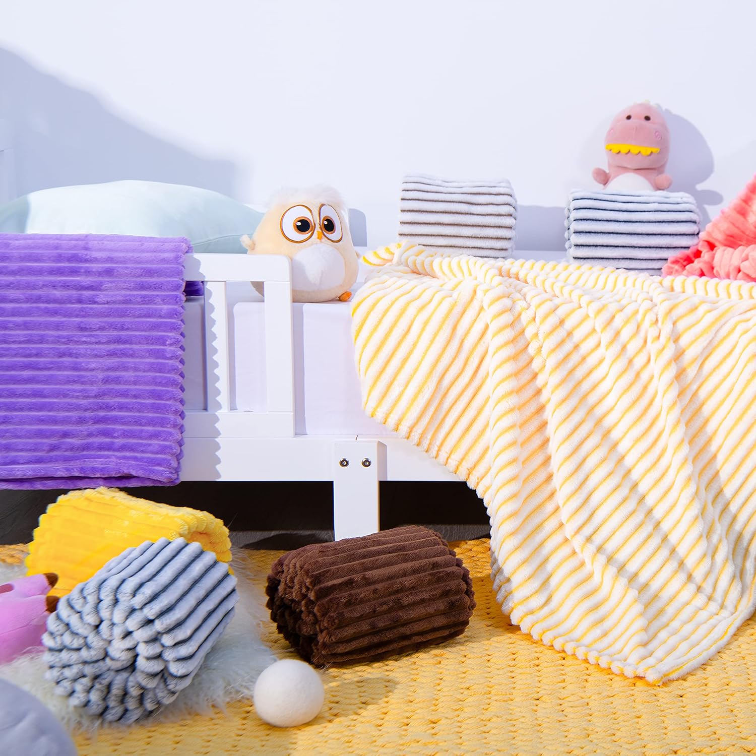 Soft Plush Flannel Baby Blanket, Warm Toddler Blanket for Crib & Stroller - Picture 156 of 238