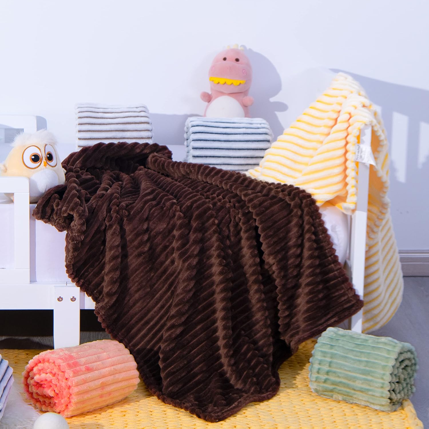 Soft Plush Flannel Baby Blanket, Warm Toddler Blanket for Crib & Stroller - Picture 182 of 238