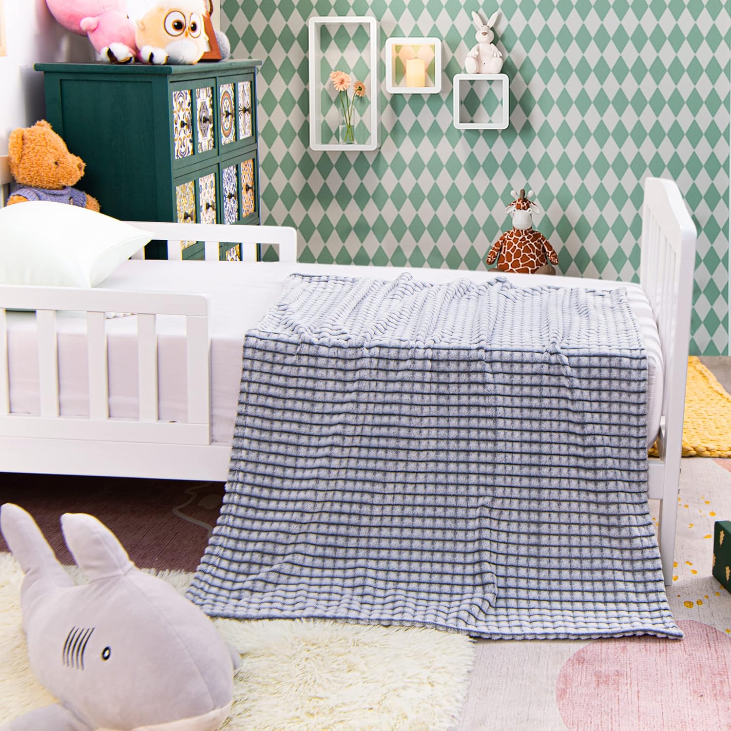 Soft Plush Flannel Baby Blanket, Warm Toddler Blanket for Crib & Stroller - Picture 214 of 238