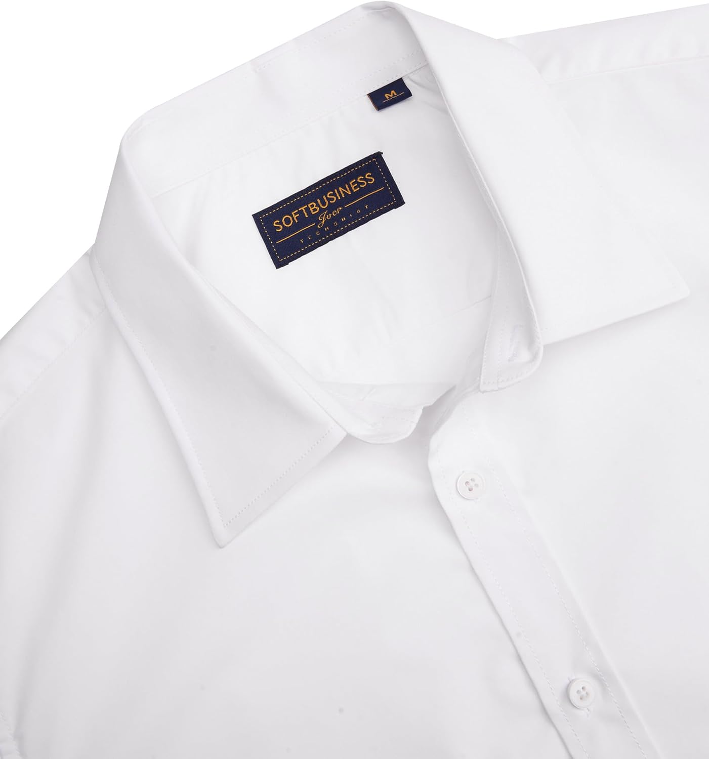 Herren Kurzarm Hemden Stretch Fleckenschutz Freizeit Button Down Hemden - Bild 29 von 94