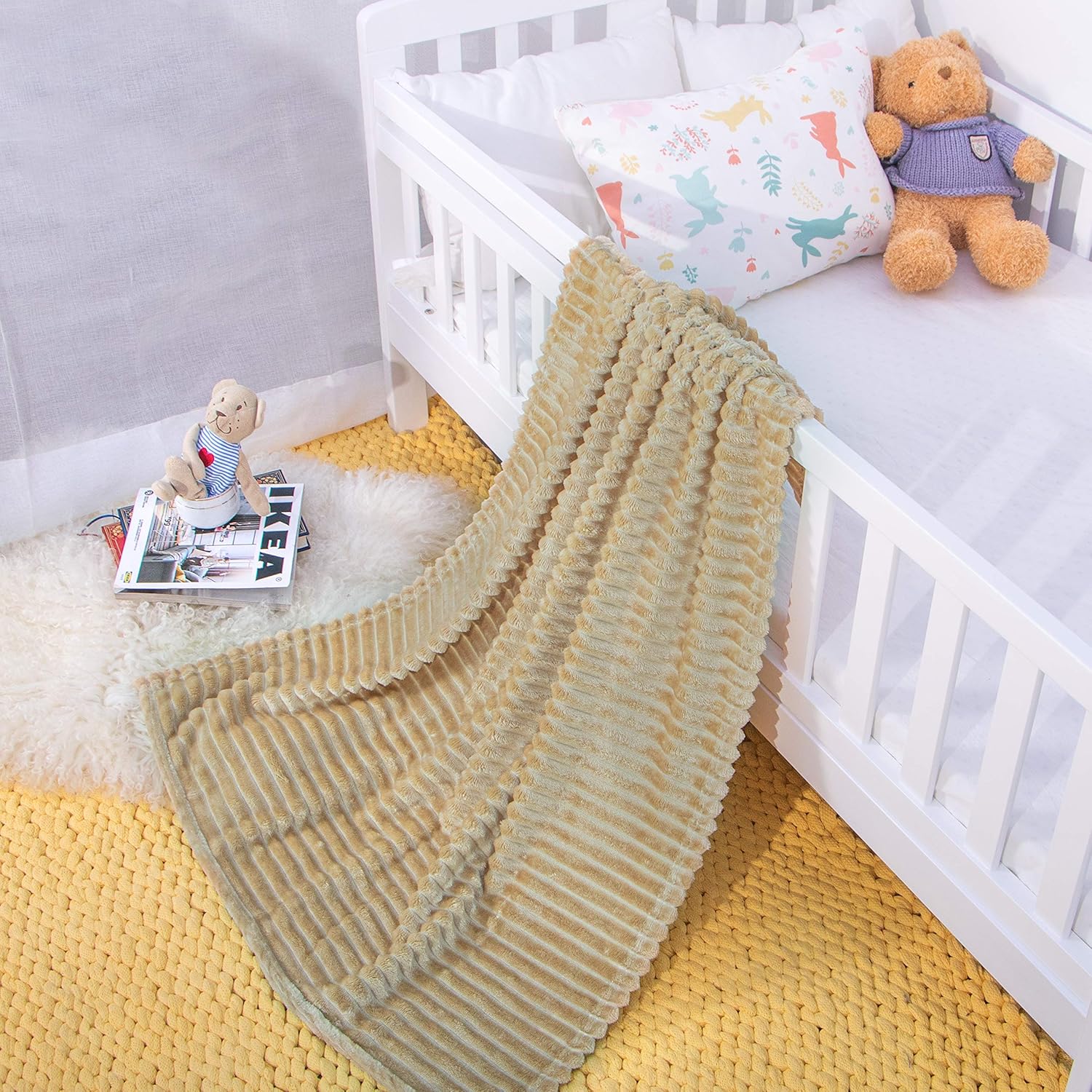 Soft Plush Flannel Baby Blanket, Warm Toddler Blanket for Crib & Stroller - Picture 223 of 238