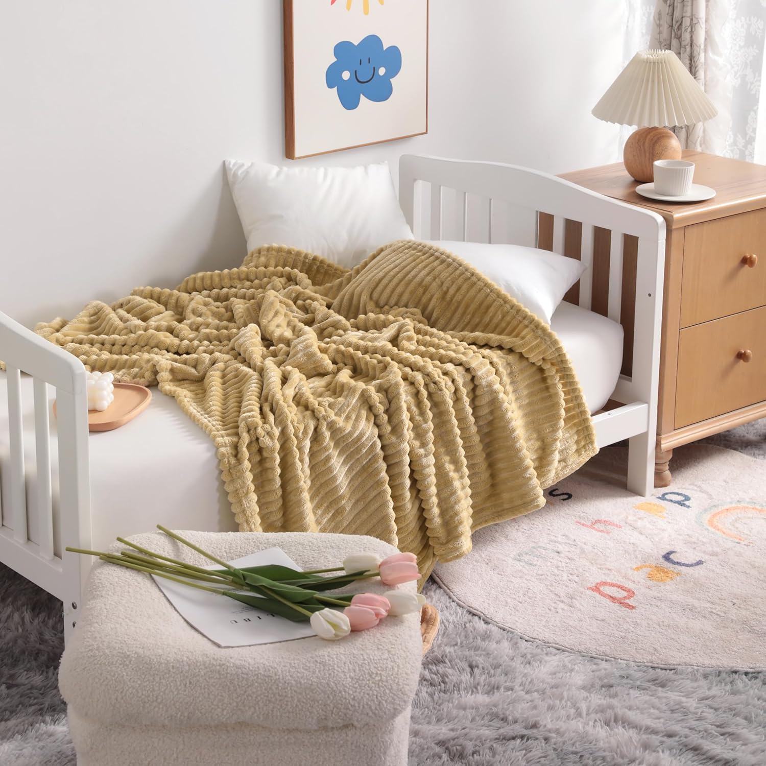 Soft Plush Flannel Baby Blanket, Warm Toddler Blanket for Crib & Stroller - Picture 229 of 238