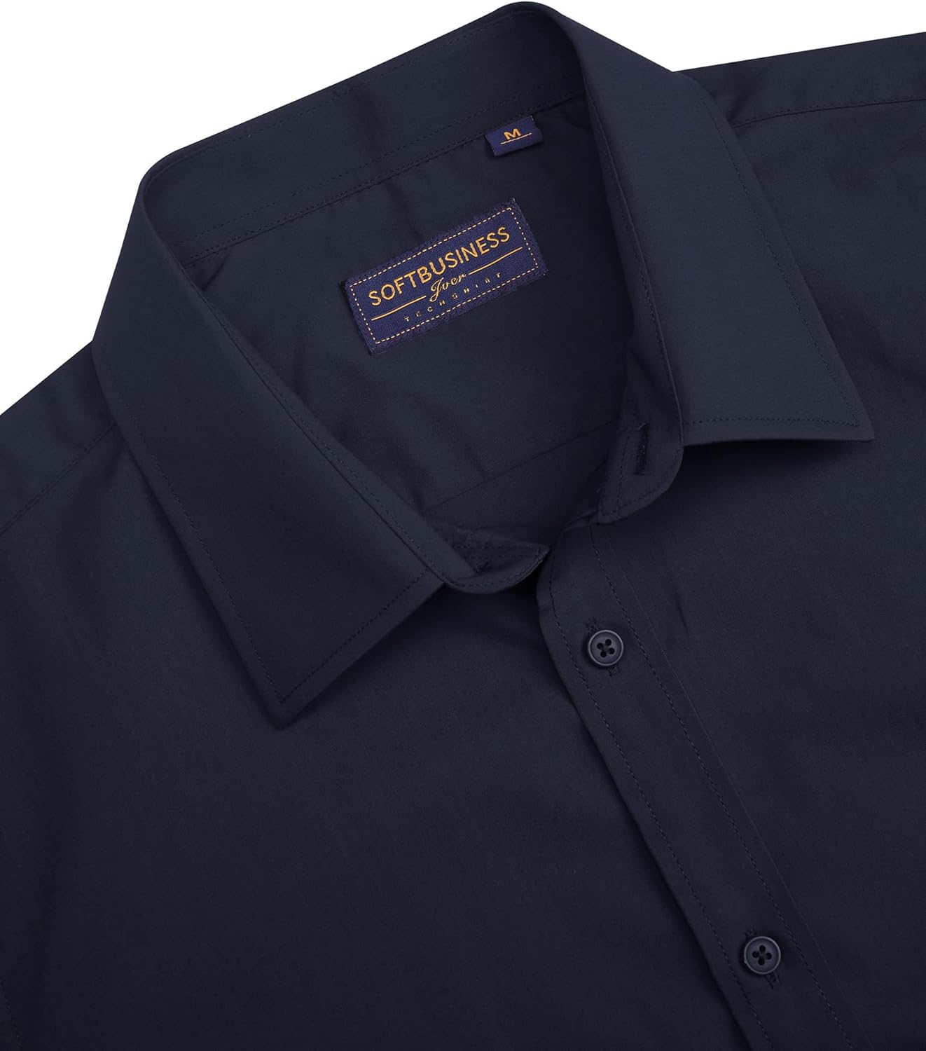 Herren Kurzarm Hemden Stretch Fleckenschutz Freizeit Button Down Hemden - Bild 57 von 94