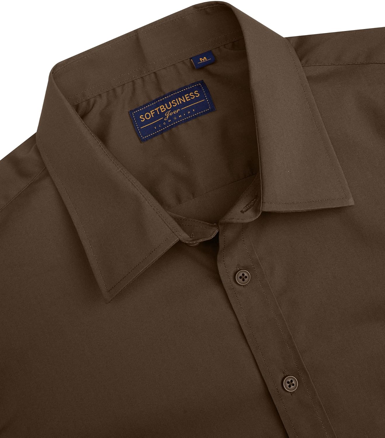 Herren Kurzarm Hemden Stretch Fleckenschutz Freizeit Button Down Hemden - Bild 61 von 94