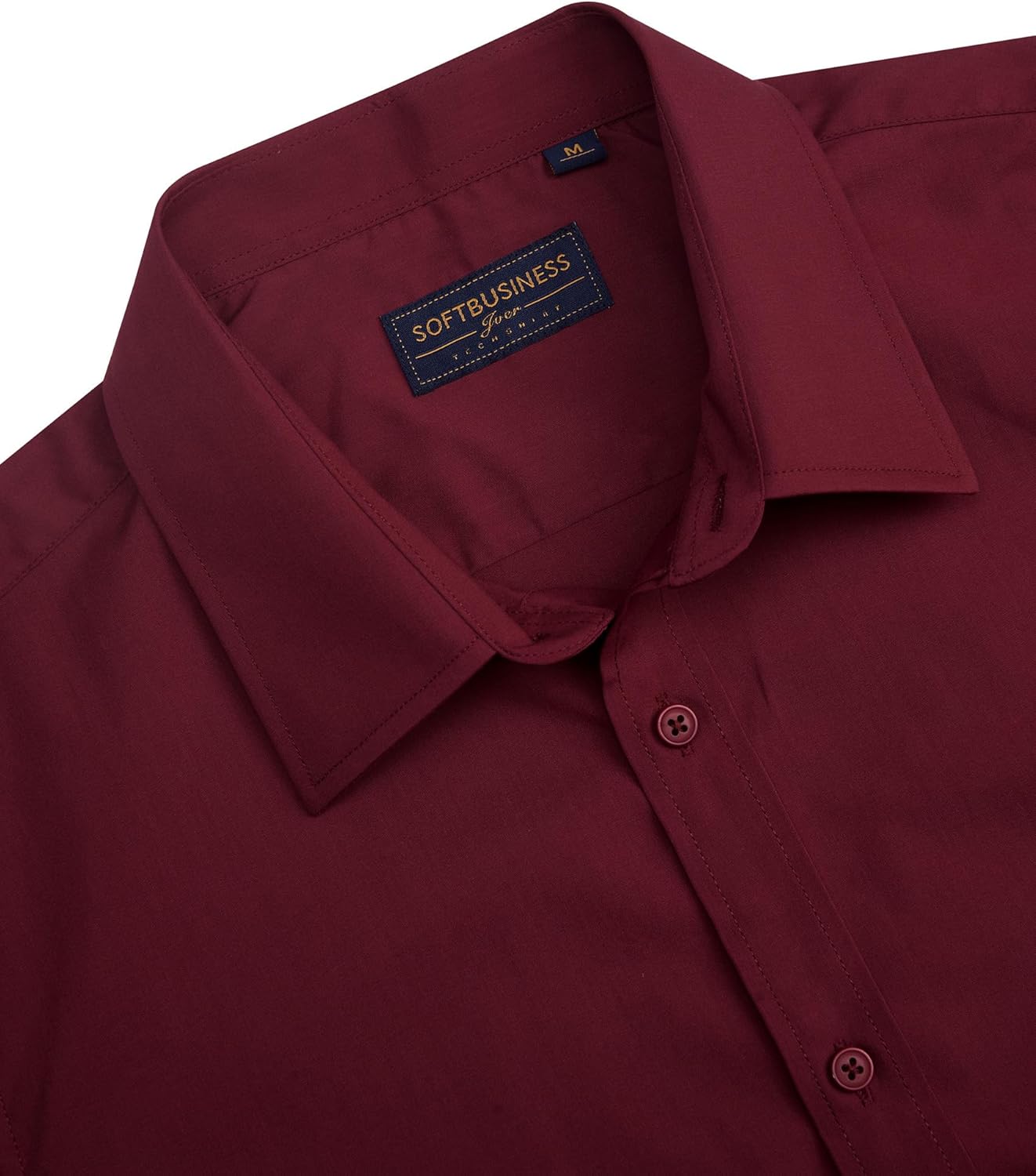 Herren Kurzarm Hemden Stretch Fleckenschutz Freizeit Button Down Hemden - Bild 65 von 94