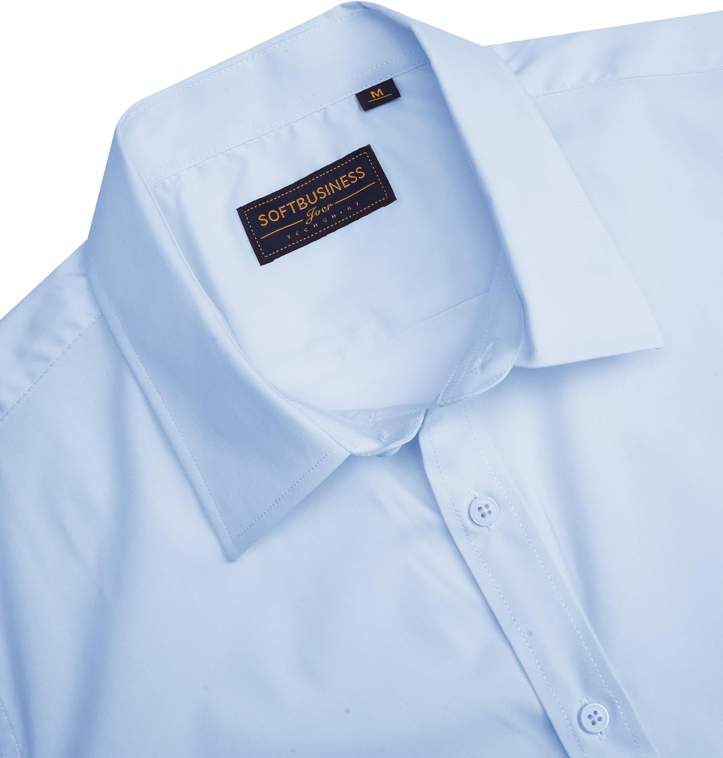 Herren Kurzarm Hemden Stretch Fleckenschutz Freizeit Button Down Hemden - Bild 69 von 94