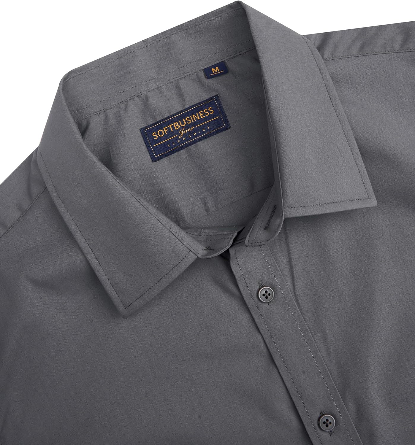 Herren Kurzarm Hemden Stretch Fleckenschutz Freizeit Button Down Hemden - Bild 73 von 94