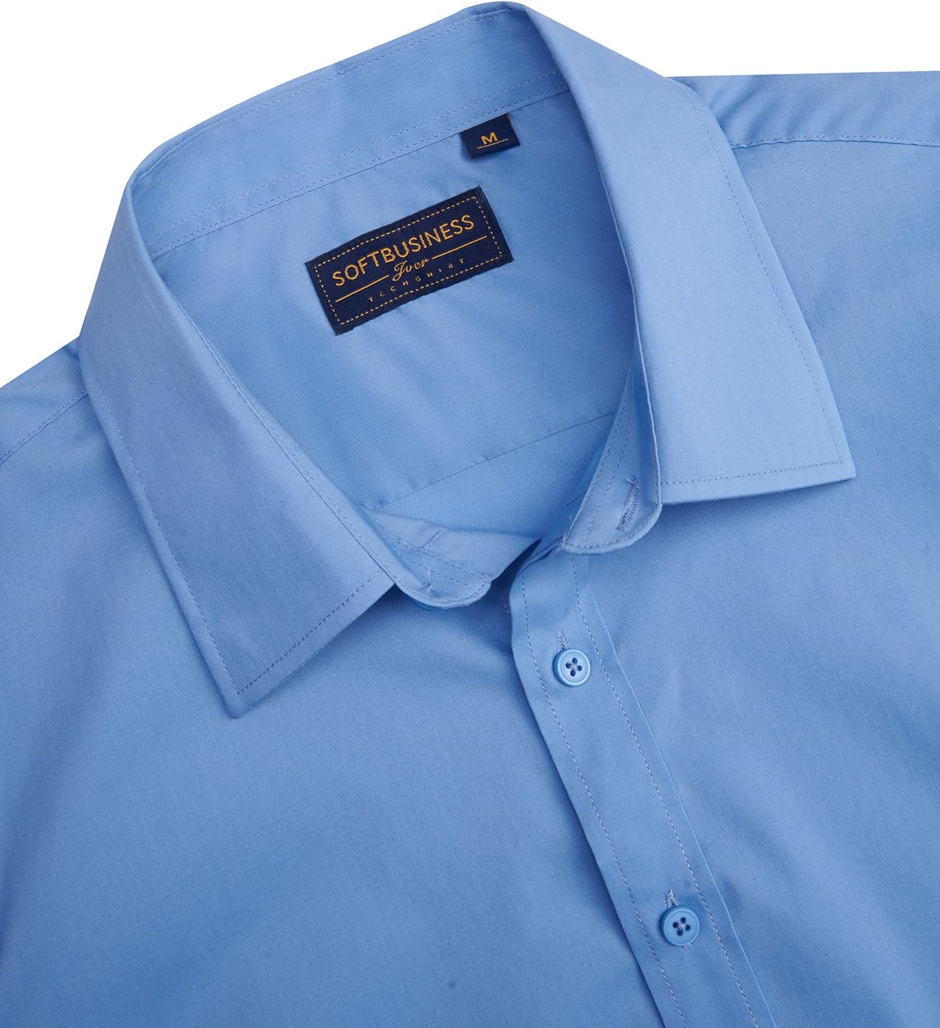 Herren Kurzarm Hemden Stretch Fleckenschutz Freizeit Button Down Hemden - Bild 85 von 94