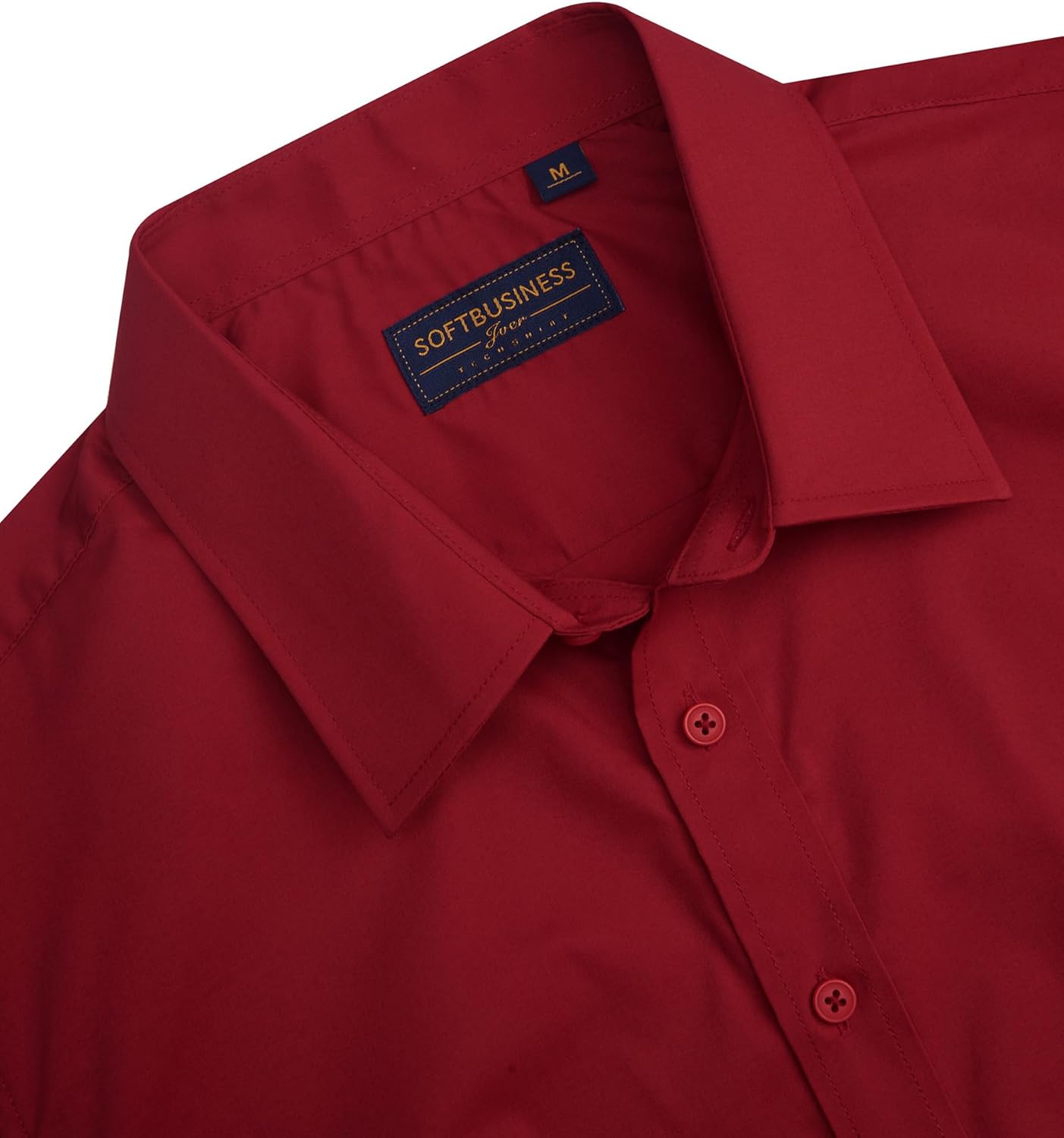 Herren Kurzarm Hemden Stretch Fleckenschutz Freizeit Button Down Hemden - Bild 89 von 94