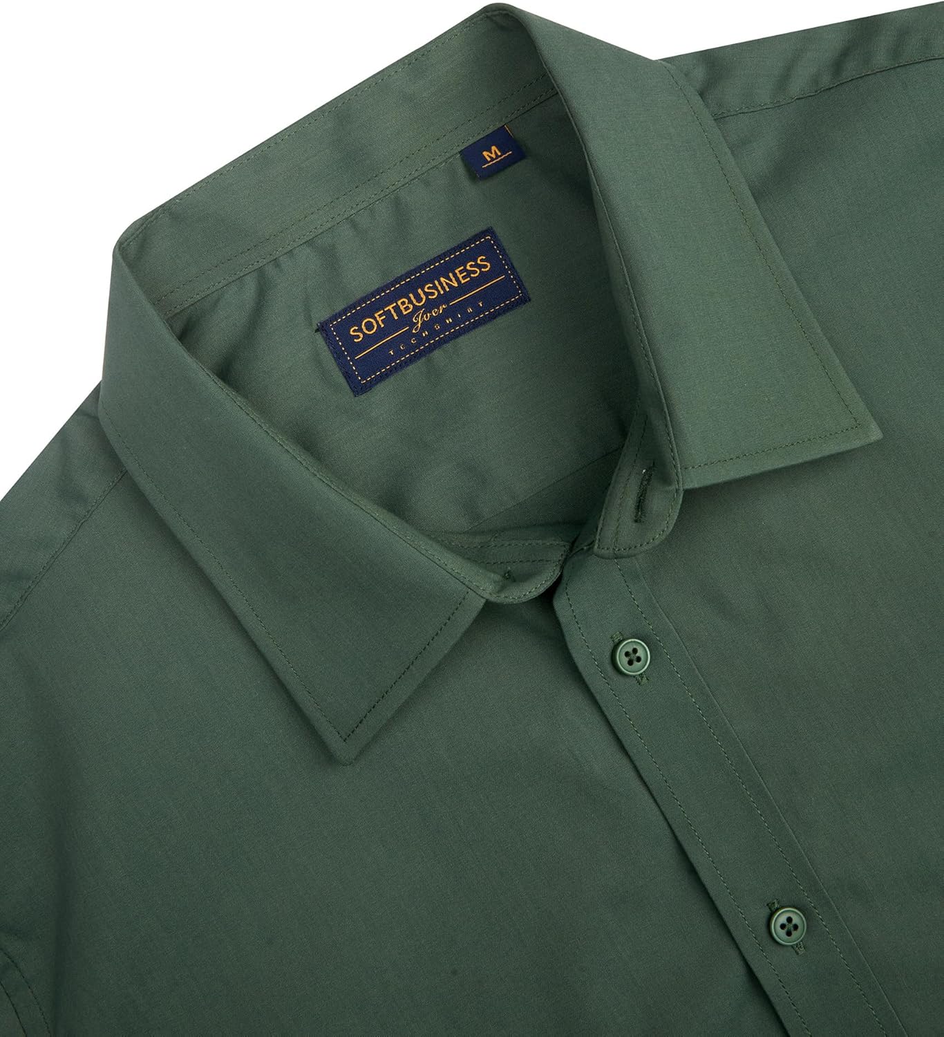 Herren Kurzarm Hemden Stretch Fleckenschutz Freizeit Button Down Hemden - Bild 93 von 94