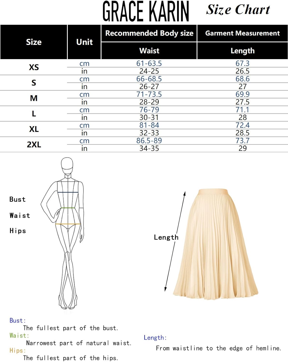 Women High Elastic Waist Pleated Chiffon Skirt Midi Swing A-line Skirts - Picture 32 of 168
