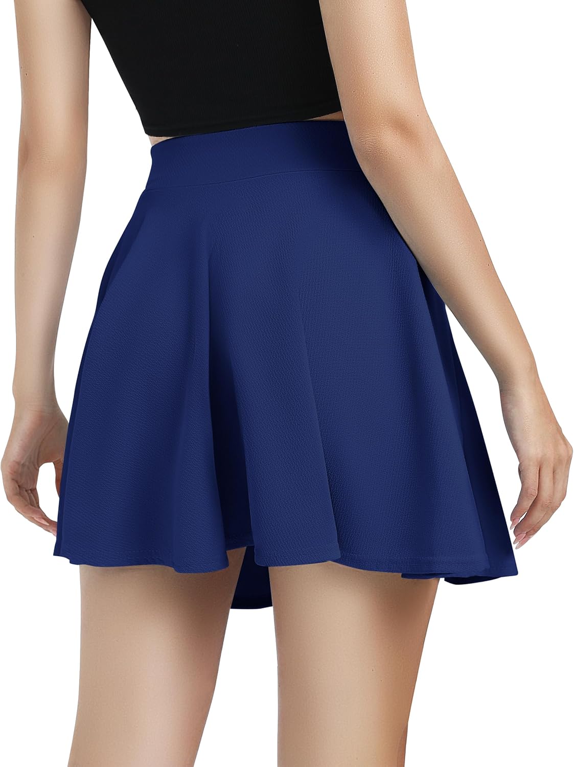 Damen Basic vielseitig dehnbar ausgestellt Freizeit Mini Skater Rock für Dating - Bild 80 von 113