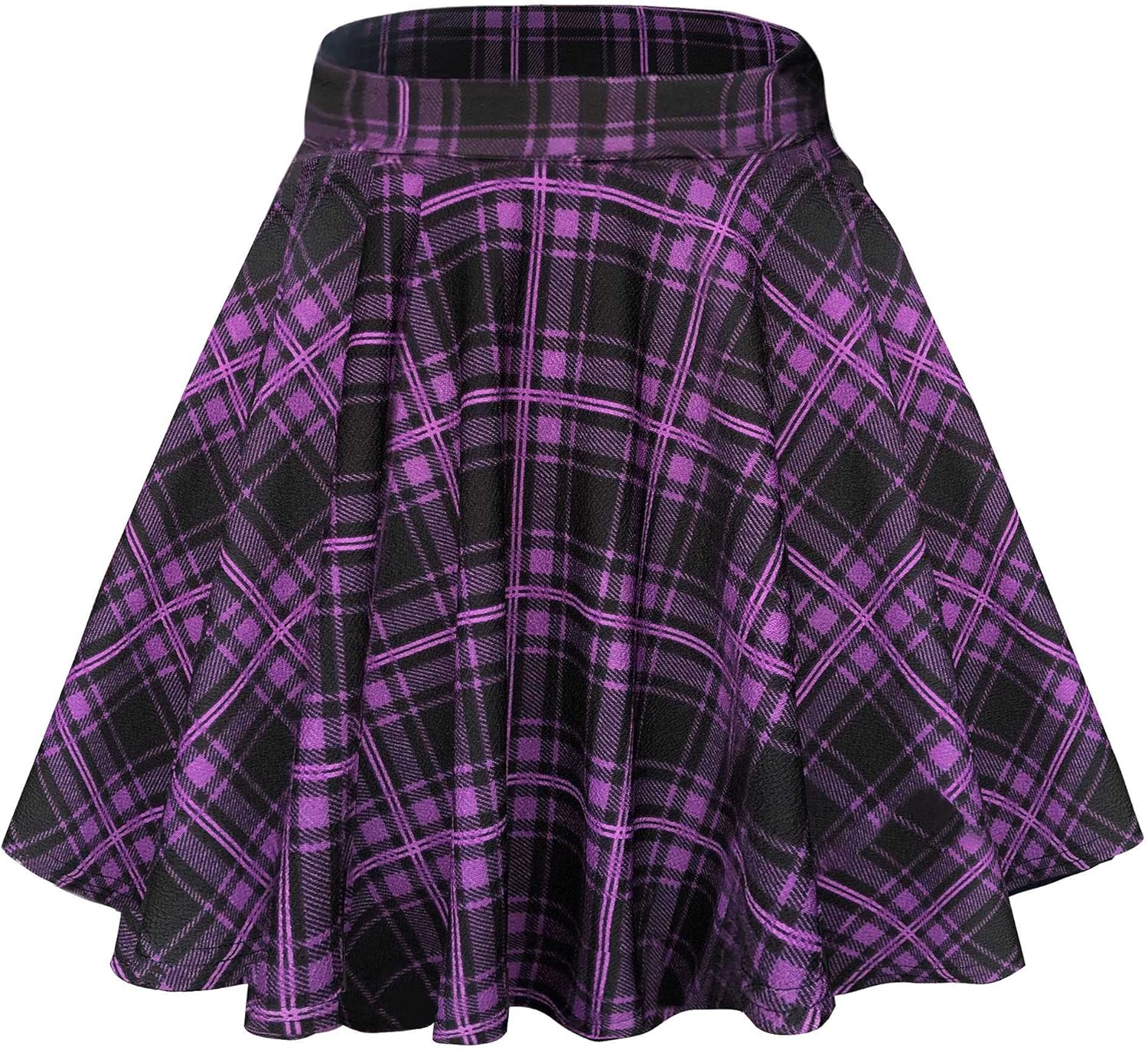 Damen Basic vielseitig dehnbar ausgestellt Freizeit Mini Skater Rock für Dating - Bild 97 von 113