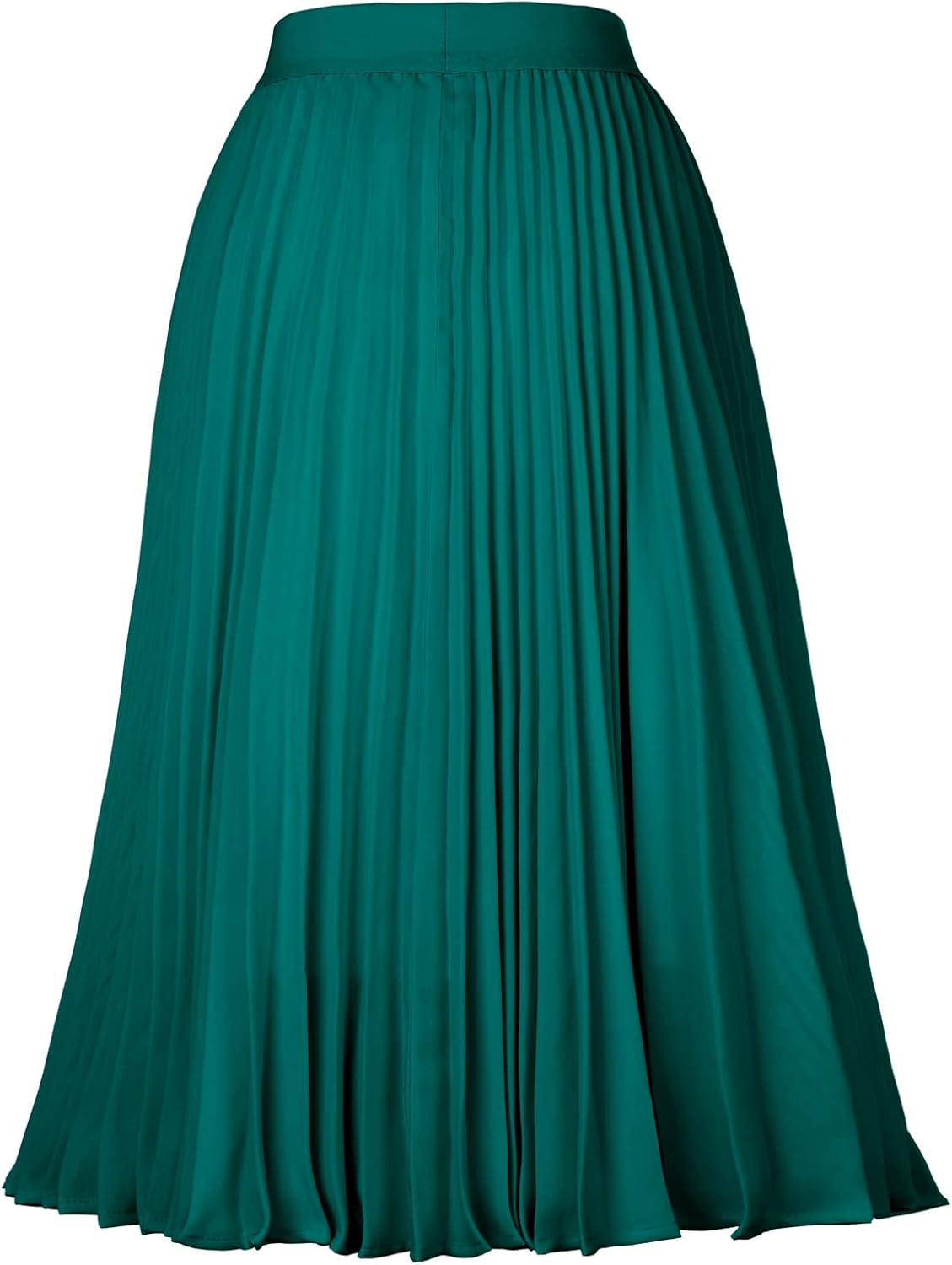 Women High Elastic Waist Pleated Chiffon Skirt Midi Swing A-line Skirts - Picture 136 of 168