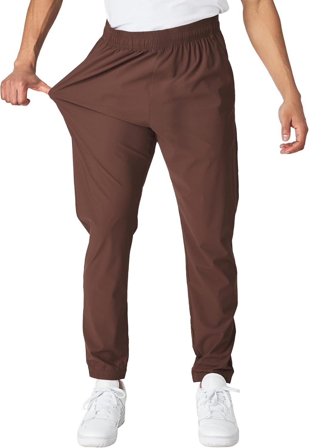 Herren Stretch Nylon Jogginghose Gym Training Sport Sweatpants mit Taschen - Bild 7 von 12