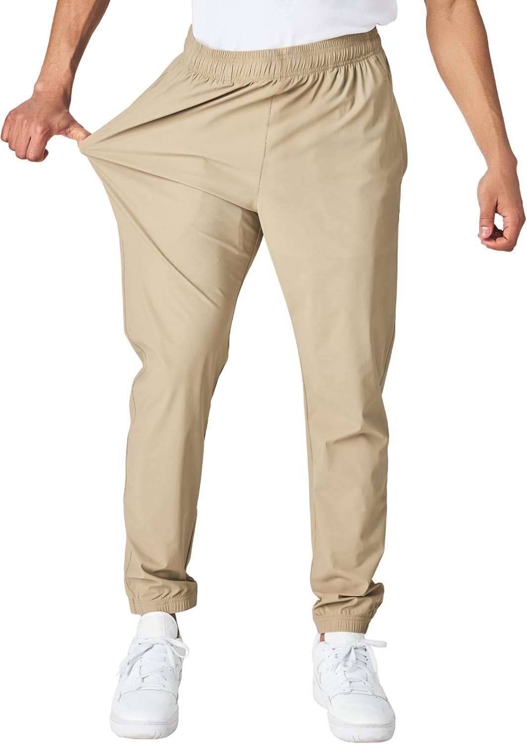 Herren Stretch Nylon Jogginghose Gym Training Sport Sweatpants mit Taschen - Bild 9 von 12
