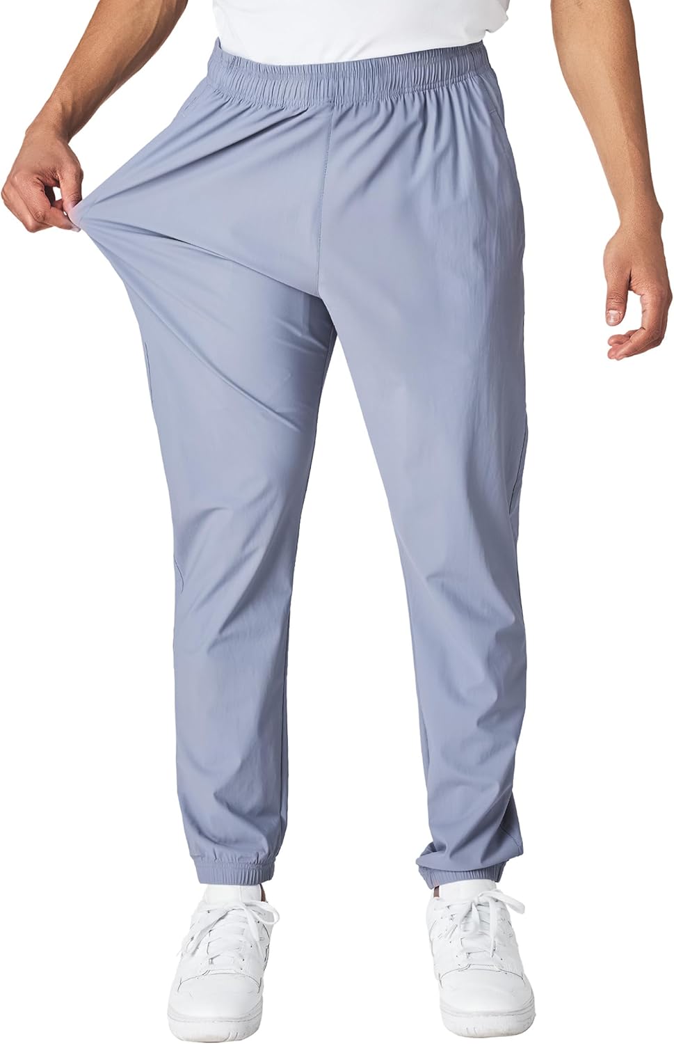 Herren Stretch Nylon Jogginghose Gym Training Sport Sweatpants mit Taschen - Bild 10 von 12