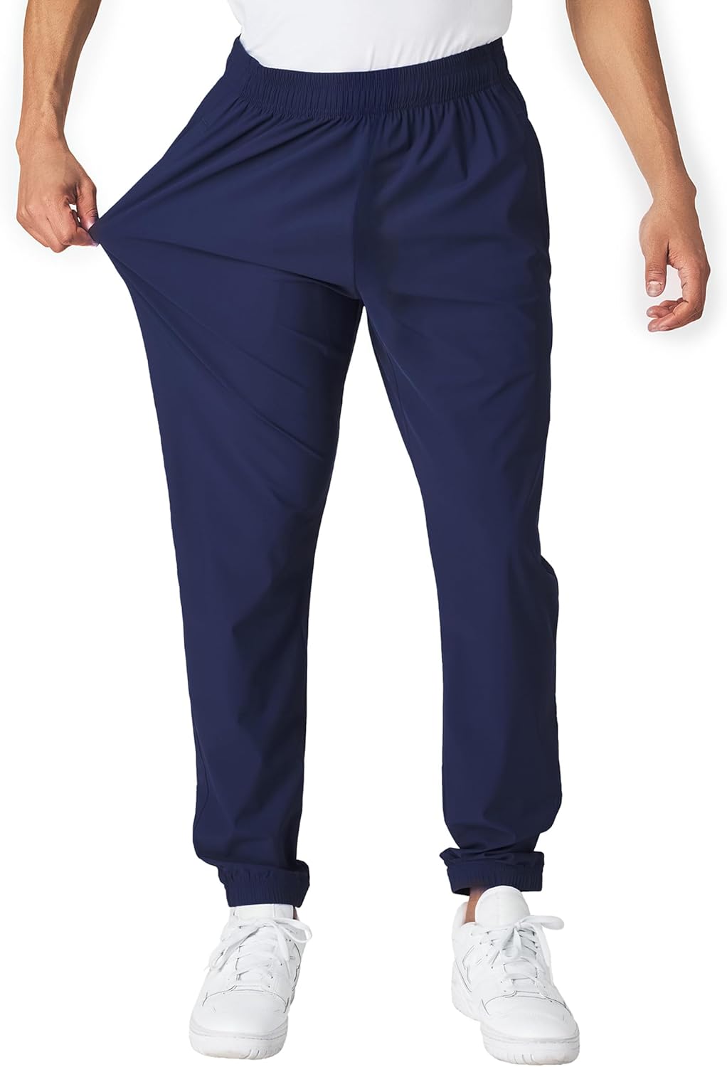 Herren Stretch Nylon Jogginghose Gym Training Sport Sweatpants mit Taschen - Bild 11 von 12