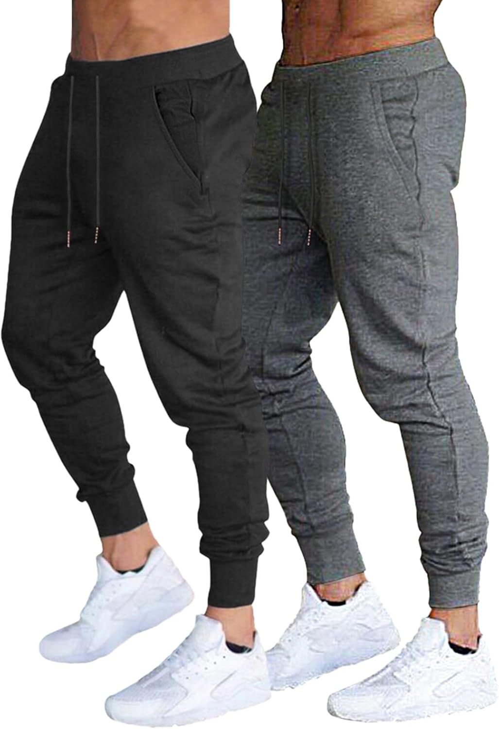 Men's Slim Fit Workout Joggers Sweatpants with Deep Pockets for Gym Running Trai - Picture 18 of 24
