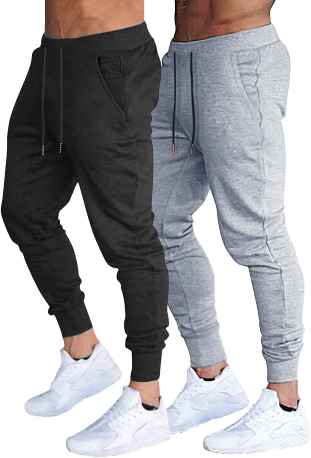 Men's Slim Fit Workout Joggers Sweatpants with Deep Pockets for Gym Running Trai - Picture 21 of 24
