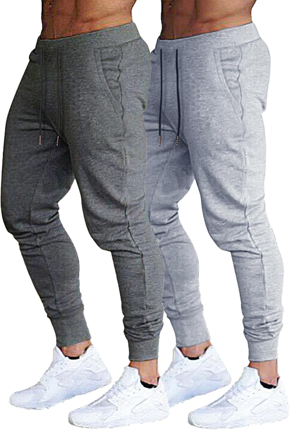 Men's Slim Fit Workout Joggers Sweatpants with Deep Pockets for Gym Running Trai - Picture 24 of 24
