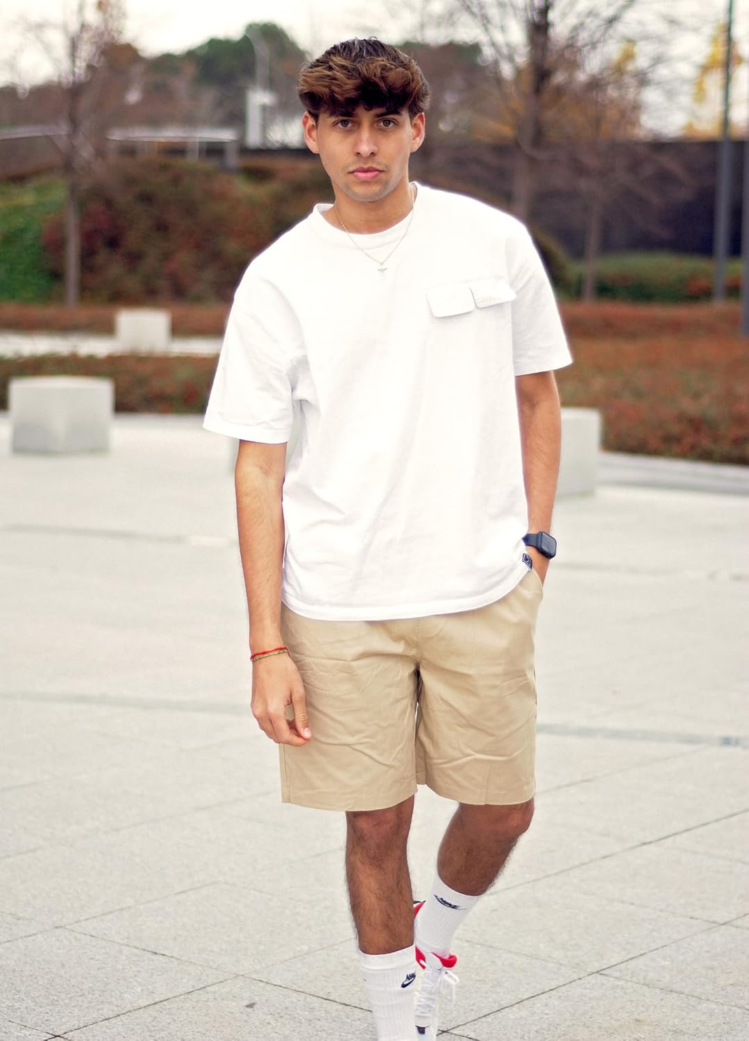Men's Casual Shorts Cotton Elastic Waist Drawstring Shorts Summer Beach Shorts - Picture 58 of 85