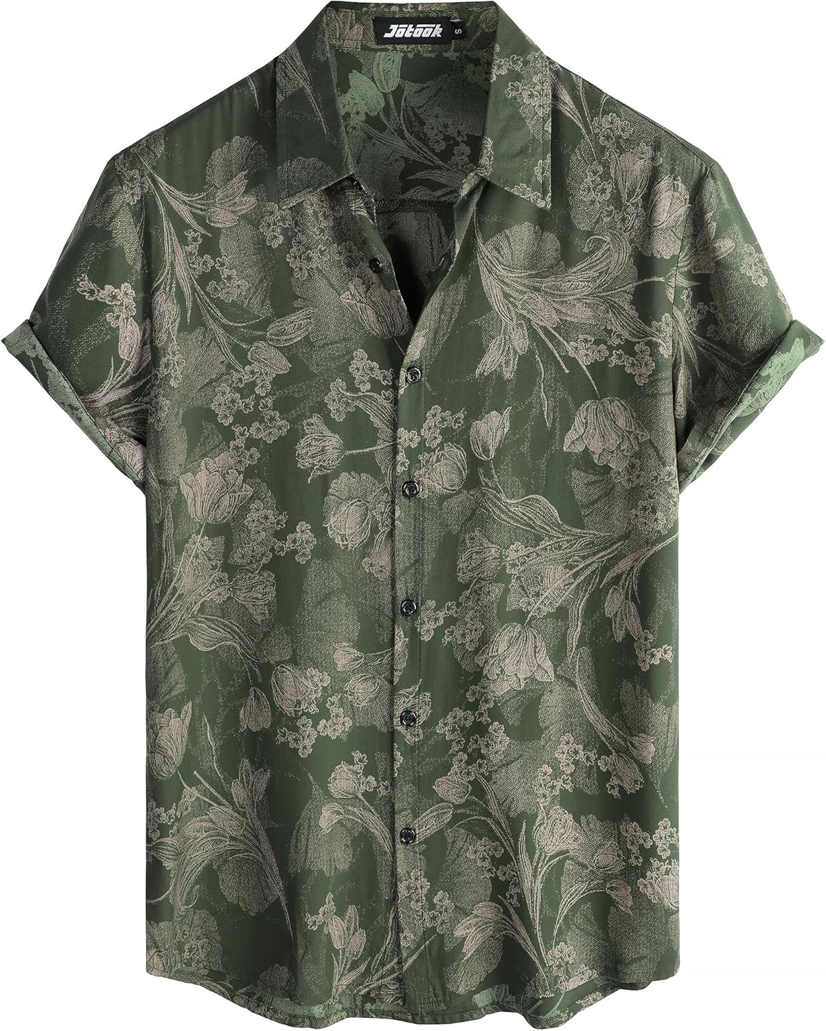 Herren Kurzarm Hawaiihemd - Freizeit Blumen Tropical Strandhemd - Bild 22 von 129