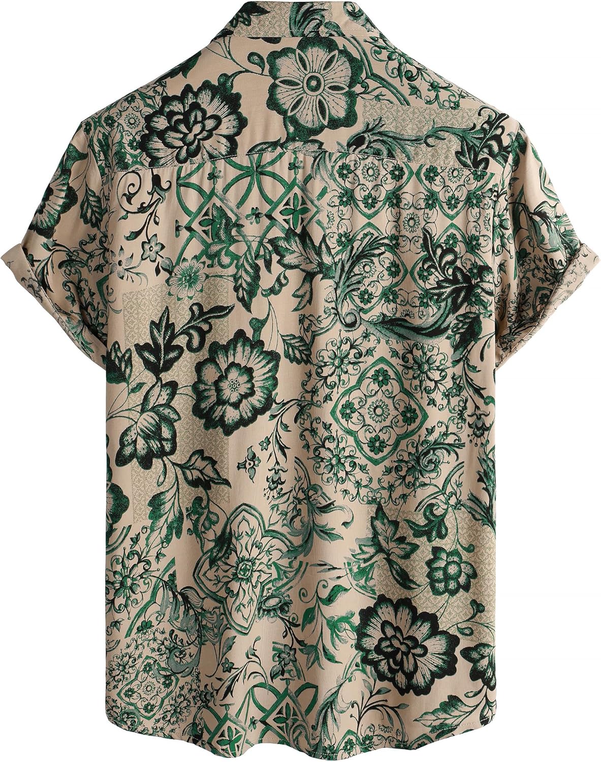 Herren Kurzarm Hawaiihemd - Freizeit Blumen Tropical Strandhemd - Bild 29 von 129