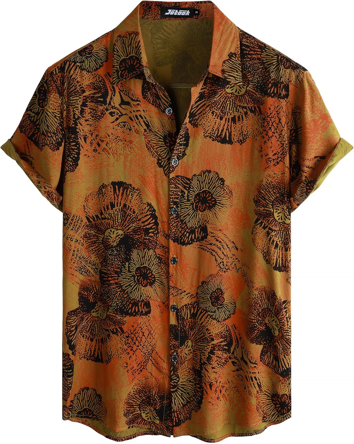 Herren Kurzarm Hawaiihemd - Freizeit Blumen Tropical Strandhemd - Bild 34 von 129