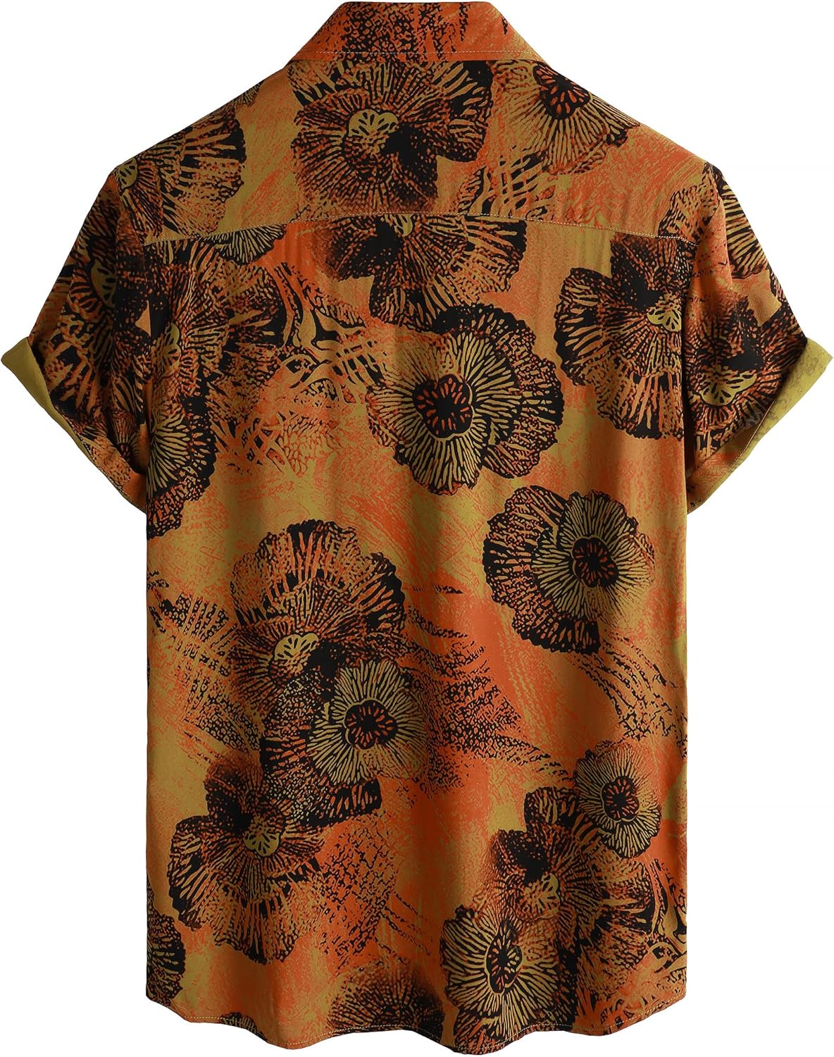 Herren Kurzarm Hawaiihemd - Freizeit Blumen Tropical Strandhemd - Bild 35 von 129