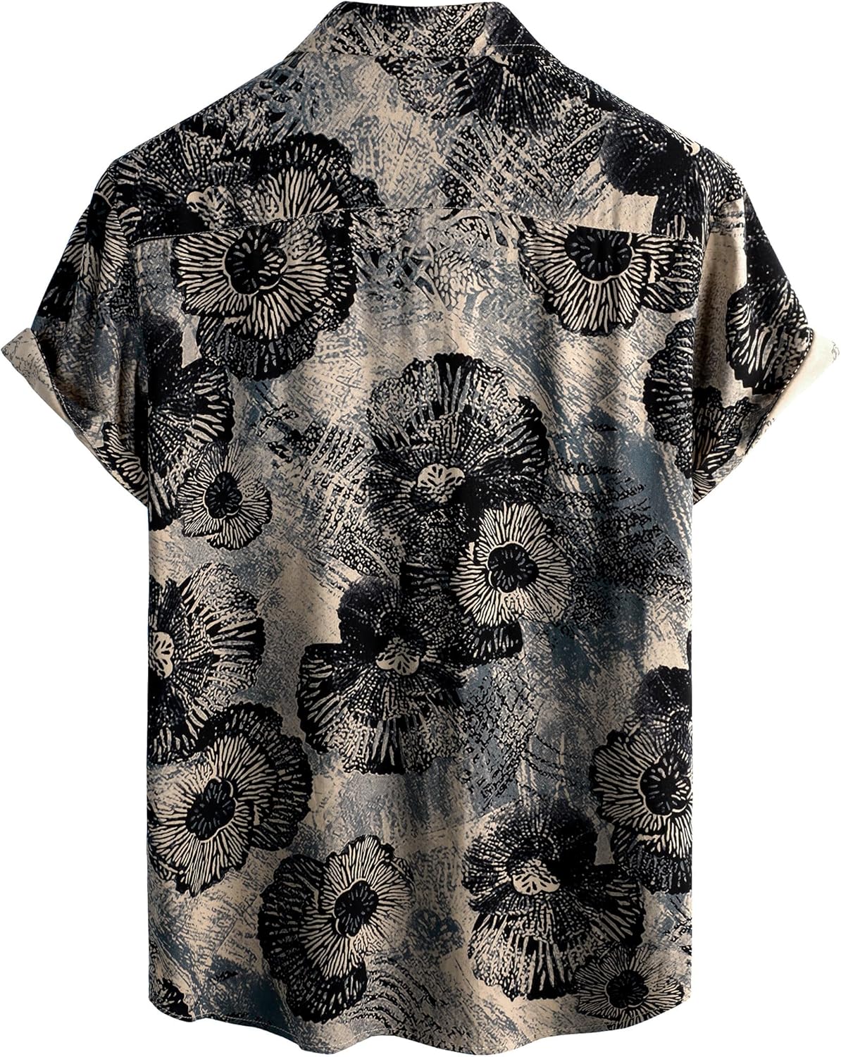 Herren Kurzarm Hawaiihemd - Freizeit Blumen Tropical Strandhemd - Bild 44 von 129
