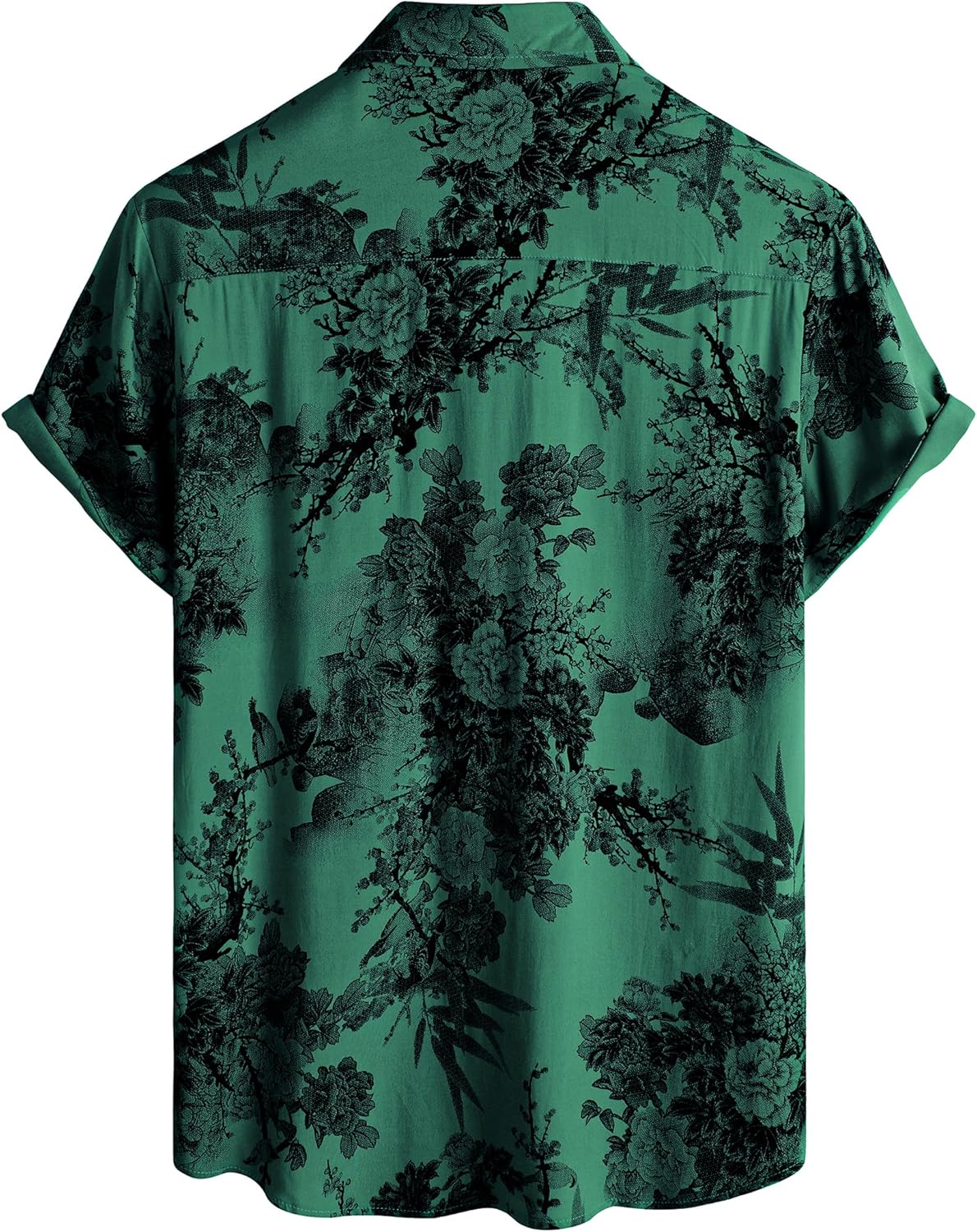 Herren Kurzarm Hawaiihemd - Freizeit Blumen Tropical Strandhemd - Bild 46 von 129