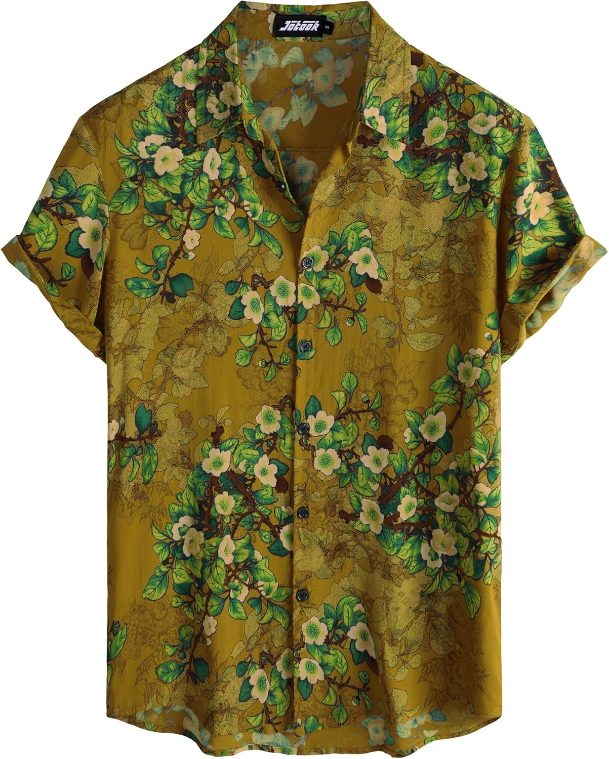 Herren Kurzarm Hawaiihemd - Freizeit Blumen Tropical Strandhemd - Bild 58 von 129