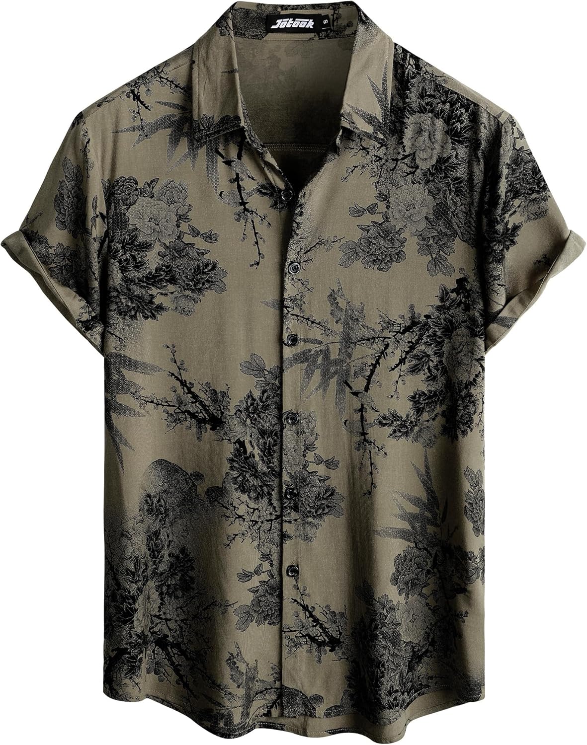 Herren Kurzarm Hawaiihemd - Freizeit Blumen Tropical Strandhemd - Bild 70 von 129