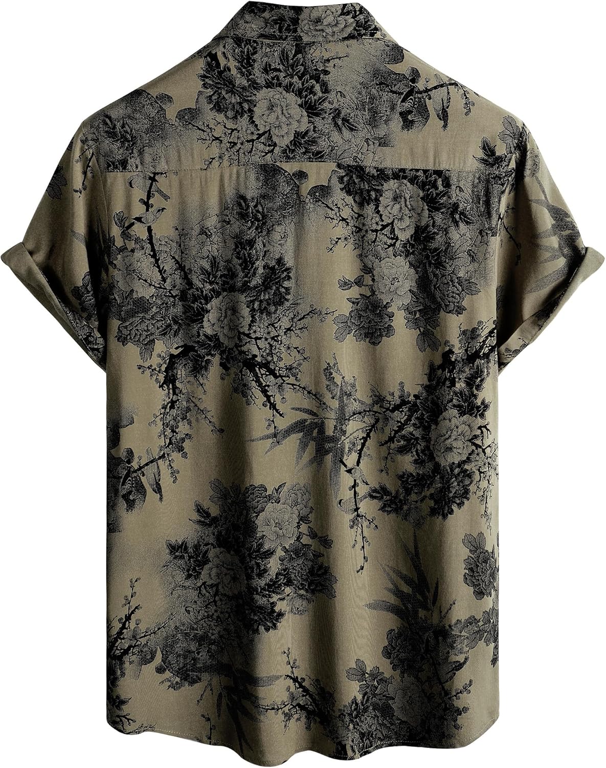 Herren Kurzarm Hawaiihemd - Freizeit Blumen Tropical Strandhemd - Bild 71 von 129