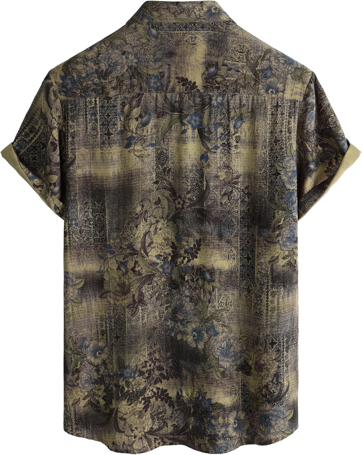 Herren Kurzarm Hawaiihemd - Freizeit Blumen Tropical Strandhemd - Bild 76 von 129