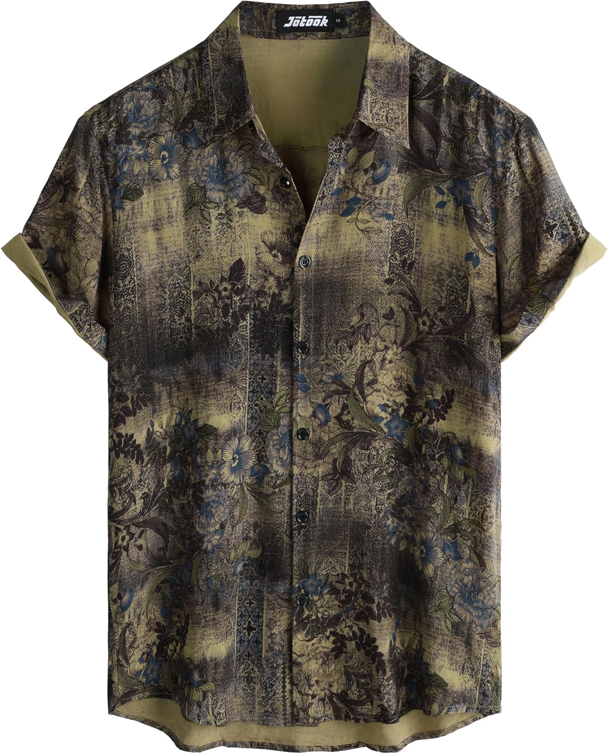 Herren Kurzarm Hawaiihemd - Freizeit Blumen Tropical Strandhemd - Bild 81 von 129