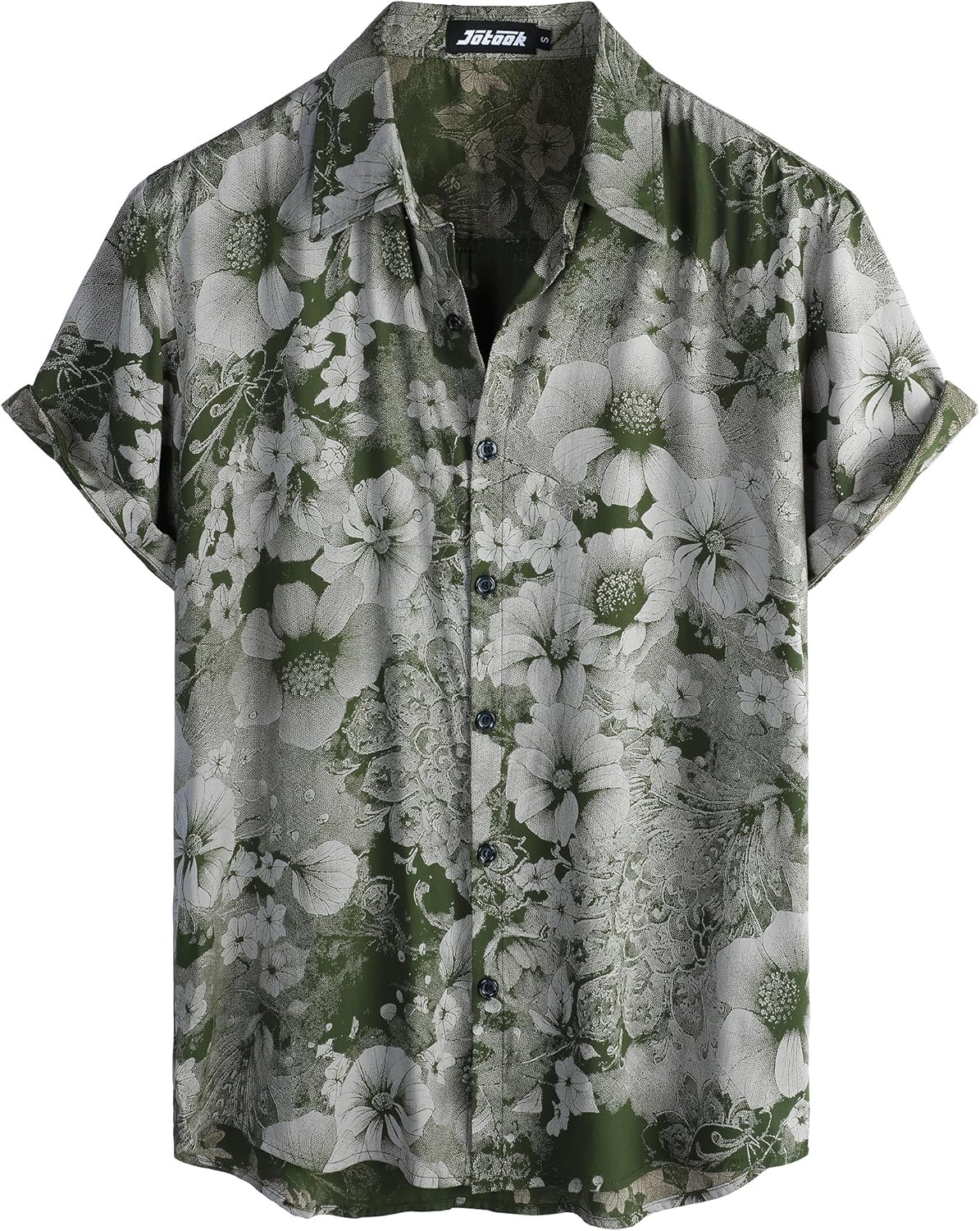 Herren Kurzarm Hawaiihemd - Freizeit Blumen Tropical Strandhemd - Bild 82 von 129
