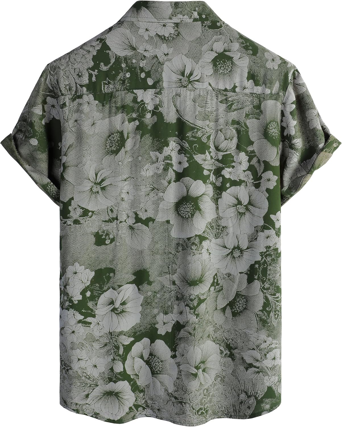 Herren Kurzarm Hawaiihemd - Freizeit Blumen Tropical Strandhemd - Bild 83 von 129