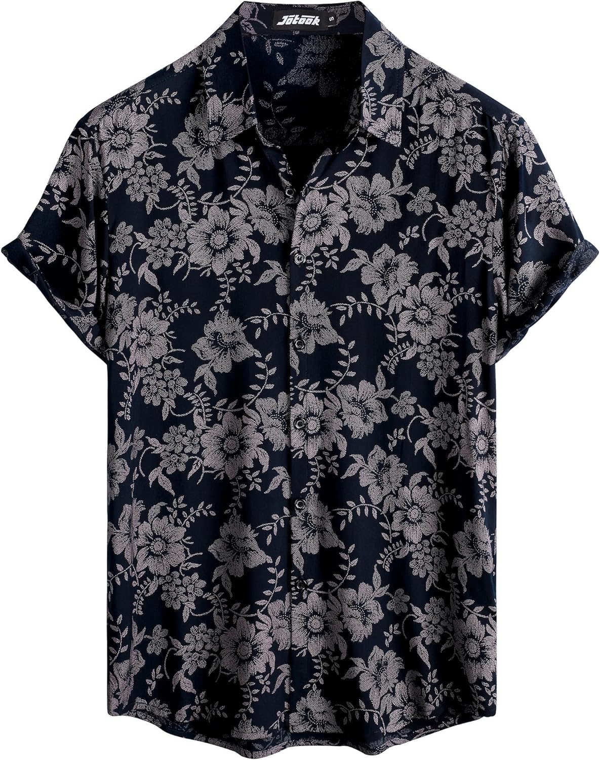 Herren Kurzarm Hawaiihemd - Freizeit Blumen Tropical Strandhemd - Bild 100 von 129