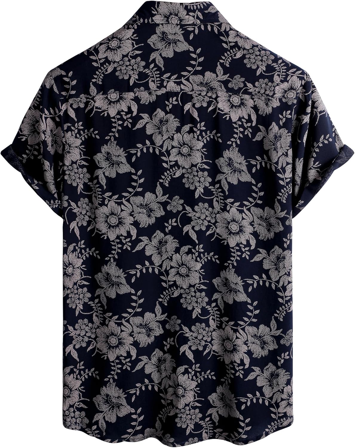 Herren Kurzarm Hawaiihemd - Freizeit Blumen Tropical Strandhemd - Bild 101 von 129