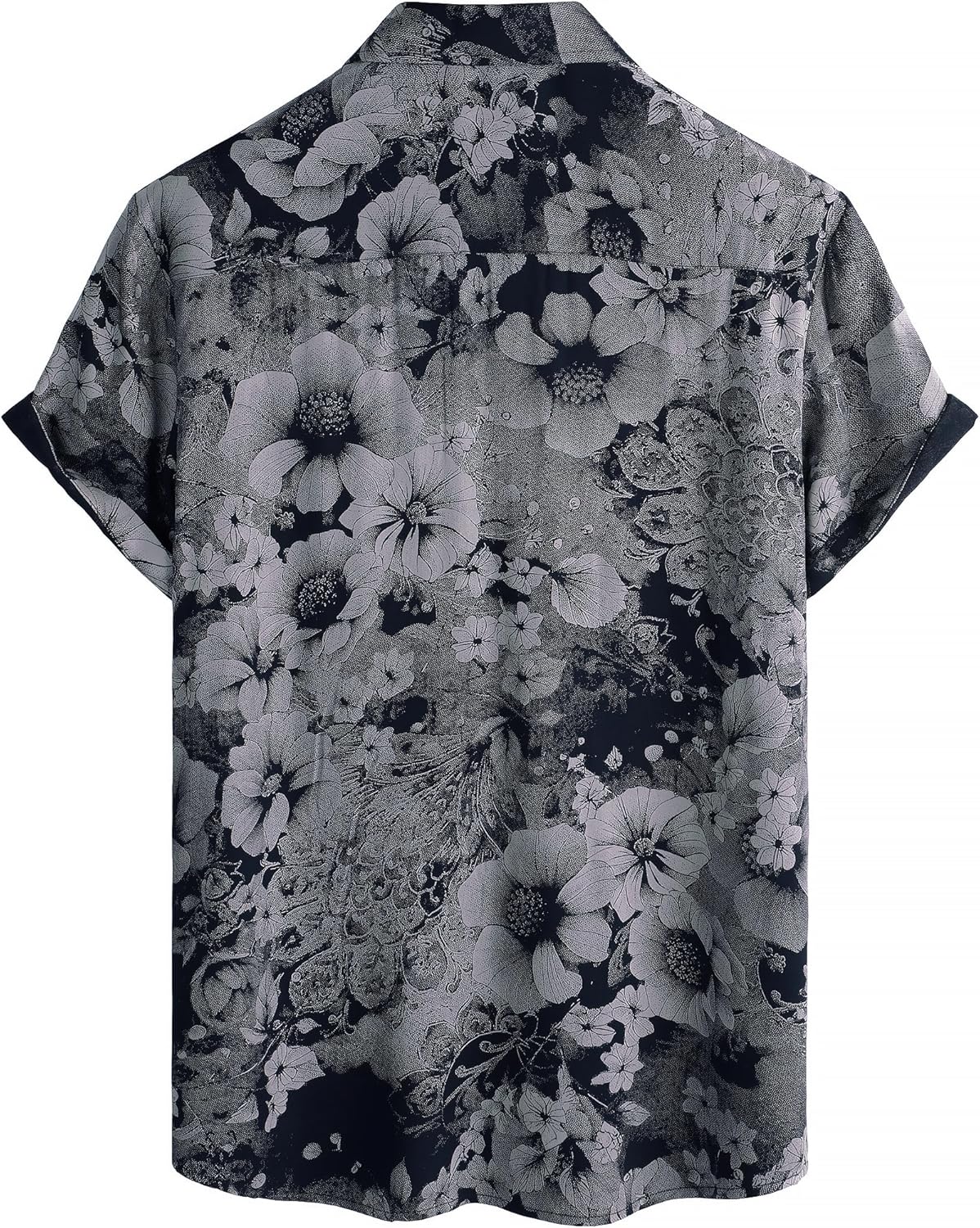 Herren Kurzarm Hawaiihemd - Freizeit Blumen Tropical Strandhemd - Bild 107 von 129