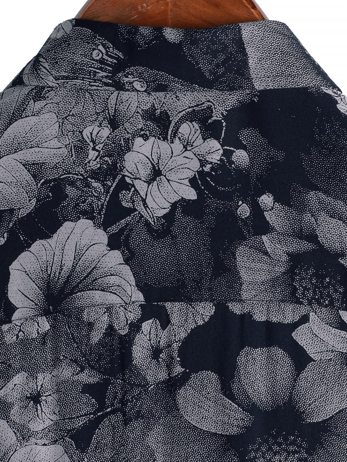 Herren Kurzarm Hawaiihemd - Freizeit Blumen Tropical Strandhemd - Bild 111 von 129