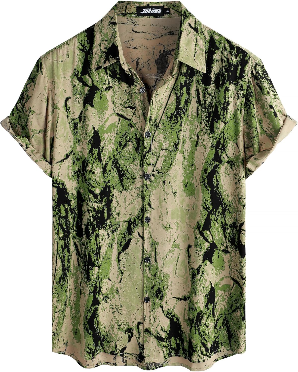 Herren Kurzarm Hawaiihemd - Freizeit Blumen Tropical Strandhemd - Bild 112 von 129